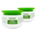Habibs Natural Henna Mehndi Powder Enriched with Bhringraj, Amla, Brahmi,Jatamansi For Natural Hair Coloring 200Gm Pack of 2
