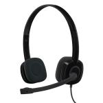 Logitech H151 Lightweight Wired On Ear Headphones (Black)