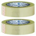 JFLEXY PACKAGING BOPP Packaging Clear Tape for Packaging, Decorating and DIY (Transparent Tape | 25mm x 65 Meter | Pack of 3 |)