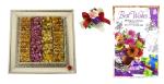 Feastive Celebrations Bikanervala Assorted Chikki, Flower Spray And Best Wishes Card, 600 Gm