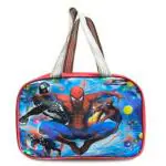 Le Corpus Spiderman 3D Photo Lunch Bag for Office, Picnic, School, Travel Waterproof Tiffin Bag for Kids with Bottle Holder (Red, Pack of 1)