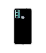 Casotec Solid Black Design Printed Silicon Soft TPU Back Case Cover for Motorola Moto G60 / G40 Fusion