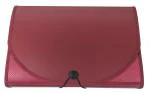 Shining Zon Essentials 13 Pockets Expanding File with Card Holder | Durable Plastic Document File Storage Bag with Elastic Swing File Organizer for A4 Size Documents Red, Pack of 1