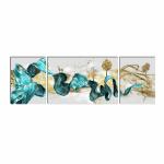Masstone Wall Painting for Living Room | Home Decor Wall Painting (91x30 cm) | Wall Painting With Frame | Abstract Painting Set of 3 for Wall Decoration | MDF Framed Self Adhesive | Wall Art Decor