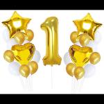 Sv Traders 1st Birthday Decoration Balloons Combo Kit Of 35 Pcs
