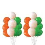 Festiko 35 Pcs Happy Independence Day Balloons, Tricolor Balloons, Independence Day Celebration Decoration Supplies