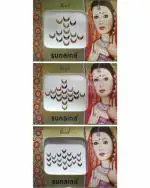 SUNAINA Half Moon Stick On Forehead Bindi (Pack of 3)