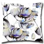 Ambbi Collections Multicolor Satin Floral Square Cushion Cover - Pack Of 2