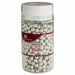 BLOSSOM Edible Silver Balls Sprinkles for Cake Decoration (Size- 3) 250 g