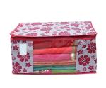 WN BAGS Non-Woven Printed Saree Cover/Cloth Storage/Organizer with Transparent Window - Perfect for Organizing Your Cluttered Wardrobe pack of 6
