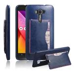 EXCLESIOR Asus ZenFone 2 Laser ZE550KL Blue Shockproof, Card Slot, Kickstand, Leather Back Cover