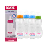 Babyme Baby Feeding Bottle with Anti-colic silicon Nipple for New Born/Baby, BPA Free - 150 ml (Pack of 4)
