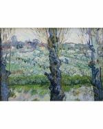 DECOR ADVENTURES View of Arles, Flowering Orchards by Van Gogh Wall Painting 16 x 21 inch