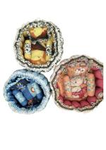 MONI MINI THE BRAND Baby Elephant round Tub matress New Born Baby's Comfortable Round Tub Bed, Reversible Baby Bedding Sets Cum Mattress with Pack of 3 Multi Shape Pillows