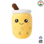 TECHMAX 27.5Inch Open Eye Yellow Boba Tea Plush Toy