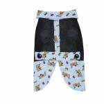 Lulala Cute 2 in 1 Dog Dress with Lovely Doggie and Burger Printed Shirt for Dogs (L, SkyBlue)