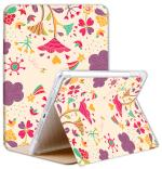 Caseelo Printed Flip Case for Apple iPad 7.9 Inch Mini 5 / Mini 4 / Mini 3 / Mini 2 / Mini 1 Generation Printed Folio Silicone Smart Cover with Honeycomb Cooling Feature [ Soft Air Bag Corner Protection ] ( Leaf )