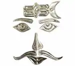 Real Seed Silver Shiv Shringar for 10 to 18 inches Stone