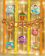 SPECIALYOU.IN Annaprashan Decoration Items Traditional, Annaprashan Decoration Backdrop Curtains for decoration, Flower Garland for Decoration, Shubh annaprashan Decoration with Props set- 11 Pcs