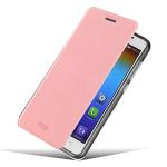 Tarkan Pink Leather Flip Cover Case With Convertible Back Stand For Lenovo S850