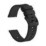 Morden 20mm Watch Replacement Band, Smart Watch Soft Silicone Strap with Metal Buckle Lock Compatible with AmazeFitt / GTS2 / Bip / Pro / Lite Smartwatch Flexible & Latest Fashion Watch Strap-Black
