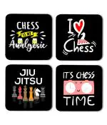 Whats Your Kick Forget Boxing Theme Printed Set of 4 Coasters With Beautiful Metal Stand