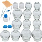 NIVKART Chinese Medical Magnetic Acupuncture Vacuum Cupping Set OF 16 |Cupping therapy set | Accupuncture Cupping Therapy For Pain Relief Anti Slip |