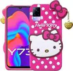Clickaway Infotech Vivo Y73 Y73 5G Premium Soft Touch Girls/Women Most Like Favourite Hello Kitty Back Case Cover