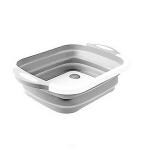 LIVE TREND Collapsible Kitchen Cutting Chopping Board Dish Sink Tub Storage Basket With Draining Plug Folding Cutting Board Washing Bowl Fruit Vegetable Basket, Vegetable Chopping Board