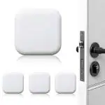 Hasthip White Rubber, Silicone Door Bumper Wall Protectors Square Stopper For Handle Buffer Guard Shock-Absorbent Self Adhesive (Pack Of 4)