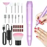 Maycreate Purple Metal, Acrylic Electric Nail Drill Kit Machine Professional Portable Usb Manicure Pedicure