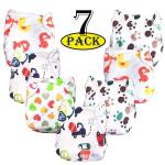 Babymoon Multicolor Baby Premium Pocket Cloth Diaper Nappie Washable Reusable (0-3 Yrs) Pack Of 7