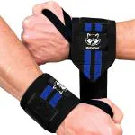 MAPACHE ELITE SERIESWrist Supporter for Gym Wrist Band for Men Gym & Women with Thumb Loop Straps Wrist Wrap Gym Accessories for Men Hand Grip & Wrist Support (Blue)