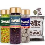 Swad Mukhwas & Candy Combo (Royal Rajbhog,Shahi Meetha Paan, Ram Laddo,25 candies Pack) 4 units