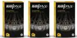 Manforce Overtime Pineapple Flavoured Condoms For Men|3-In-1 Ribbed,Contoured,&Dotted For Extra Stimulation|Long-Lasting Pleasure|India'S No. 1* Condom Brand|Lubricated Latex Condoms|Pack Of 3