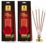 The Aroma Factory Rose Royale (0% Charcoal) Incense Sticks Agarbatti, 60 Sticks (2 Packs)
