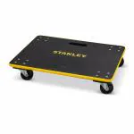 Stanley MS573 Plywood Moving Dolly with 200 kg Capacity, Heavy Duty Roller Transport Trolley Aid with Outer Plastic Bump Guard and Inbuilt Carry on Handle, Black Colour,(60 x 45 x 13.5 cm)