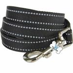 The DDS Store Reflective Dog Leash 10 Feet Nylon Leash Durable Training Lead Rope with Metal Clasps Leash for Puppies Dog Training Leash for Small Medium Large Dogs Pet Dog Accessories (10 FT, Black)