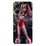 TOPPINGS printed Matte Finish Vinyl mobile back skin (This is Not Back CASE/COVER) for Realme V30T Design F07 -MT