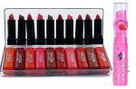 MISFITS G Huda New Shade Pocket Matte Lipstick Set Of 10 Pc (Multicolor ) + PINK MAGIC Lipstick 1 pcs Total 11 Mini Lipsticks