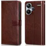MAHTOX Flip Cover for Xiaomi Mi Redmi Note 13 Pro Plus 5G (Brown, Magnetic Case)