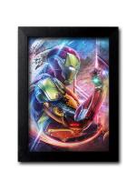 Blue Nexus Iron Man Endgame Gauntlet Snap Wall Poster with Wall Frame Room Art Painting Collection A4 size 10x13