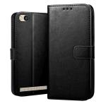 ZORZO Xiaomi Redmi 5A Flip Cover | Kick Stand | Shockproof | Dual Layer | Card Slot |Flip Flap Wallet Mobile Flip Case Cover for Xiaomi Redmi 5A-Black