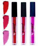 bq BLAQUE Matte Liquid Lip Gloss Combo of 3 Lipstick # 102-104-117 (12 ml, Red, Ruby Red, Swiss Light Magenta)