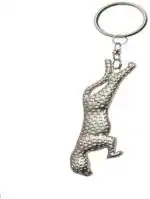 Blue Aura Ezone Silver Cheetah Key Chain