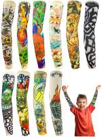 SHIVAAY Kids Tattoo Sleeves for Boys Grils, 10 Pcs Temporary Arm Tattoo Sleeves for Children Baby, iToolai Fake Slip On Sunscreen UV Protection Cooling Arms Sleeves