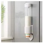 KATHIYAWADI New Paper Cup Dispenser Holder | Wall Mounted Plastic Drinking Water Cup Dispenser | Glass Dispenser Holder | Disposable Cup Holder Organizer