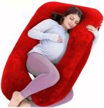 Prime Facie U Shape Conjugate Hollow Red52 Microfibre Pregnancy Pillow (147 cm x 86 cm)