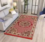 Furnishing Hut Carpets for Living Room 5x7 feet, Hall, Living - Room, Drawing Room, Turkish Print Yoga Hall Designer Cotton Carpet - |60