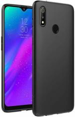 Axzu Realme 3I Black Back Cover